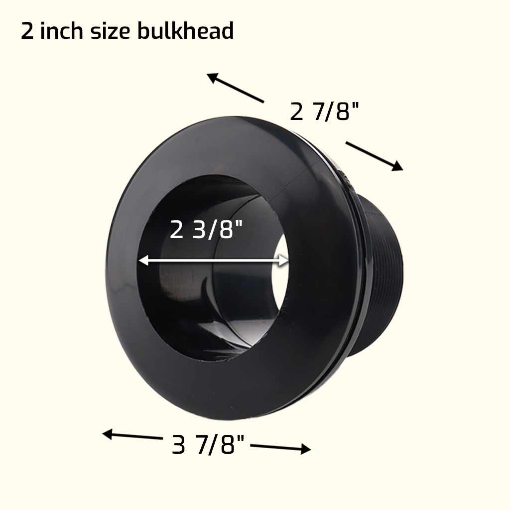 Aquarium Bulkhead Fitting (Slip x Slip) - Aquarium Co - Op