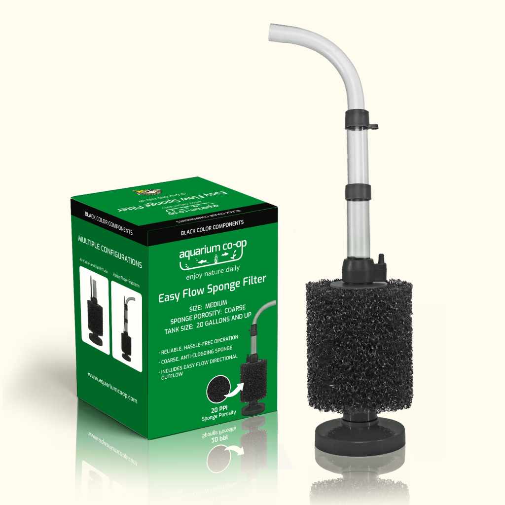 Black Easy Flow Sponge Filter (coarse) - Aquarium Co - Op