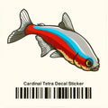 Cardinal Tetra Decal Sticker - Aquarium Co - Op