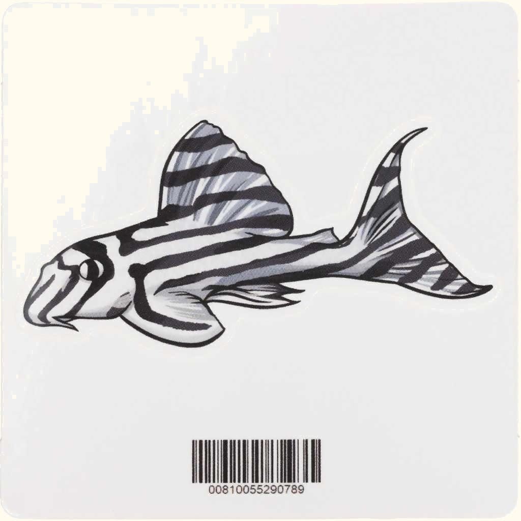 Zebra Pleco Decal Sticker - Aquarium Co - Op